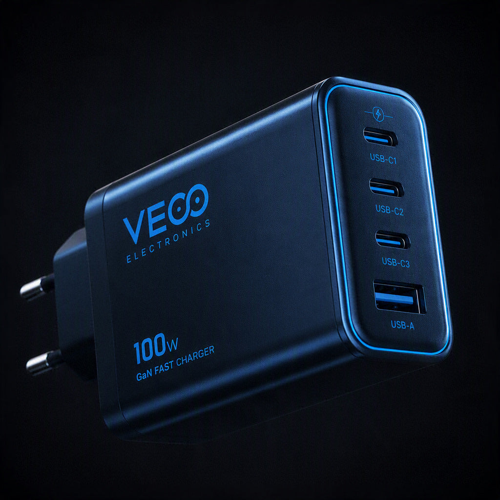 Cargador GaN 100W VeqoPower Plus